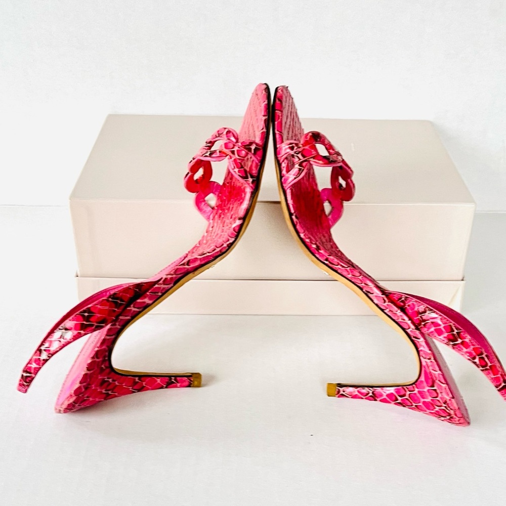 Dolce & Gabbana pink snakeskin sandals 37.5 - Picture 5 of 12